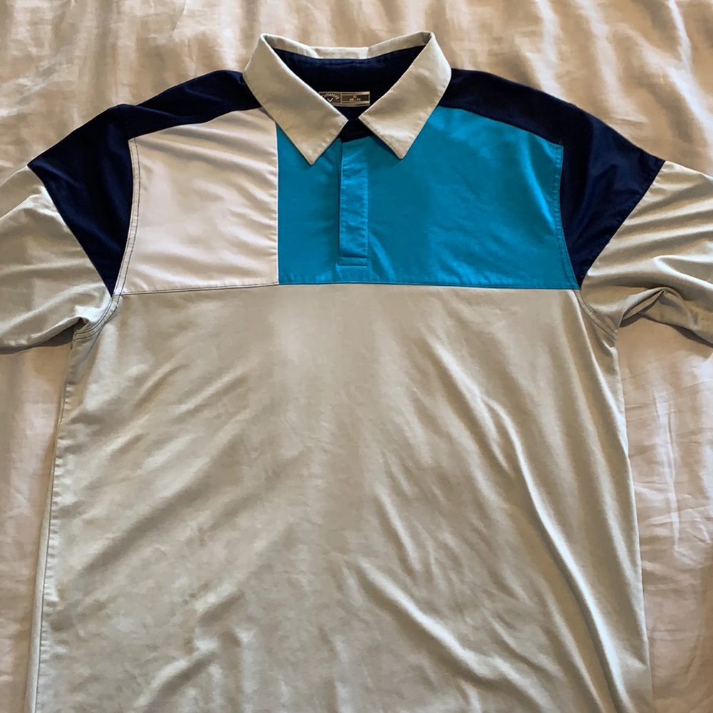 Calloway Blue/Tan Golf Polo (Men’s XL)